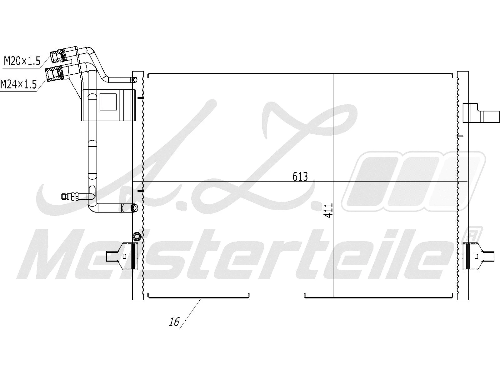 Condenser, air conditioning (AZMT-45-030-1345)