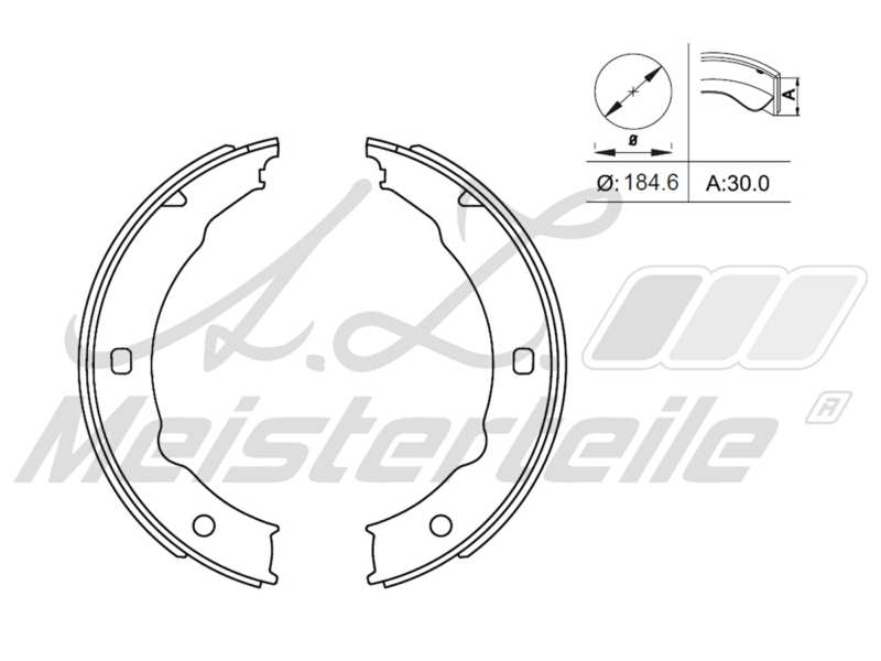 Brake Shoe Set (AZMT-44-026-1075)