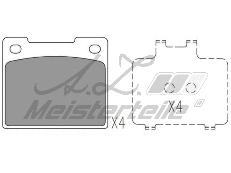 Brake Pad Set, disc brake (AZMT-44-022-2374)