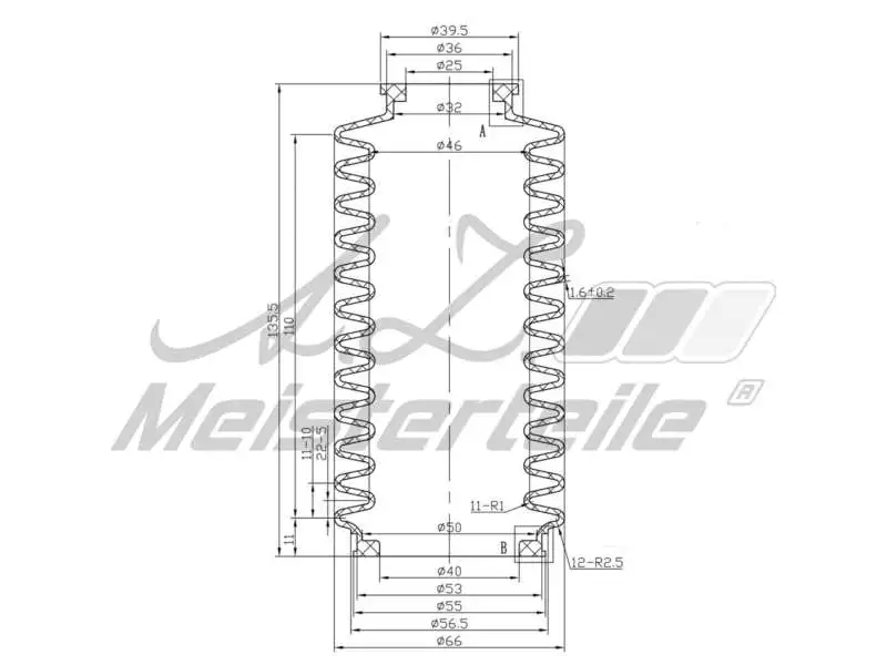 Bellow, steering (AZMT-42-020-1158)