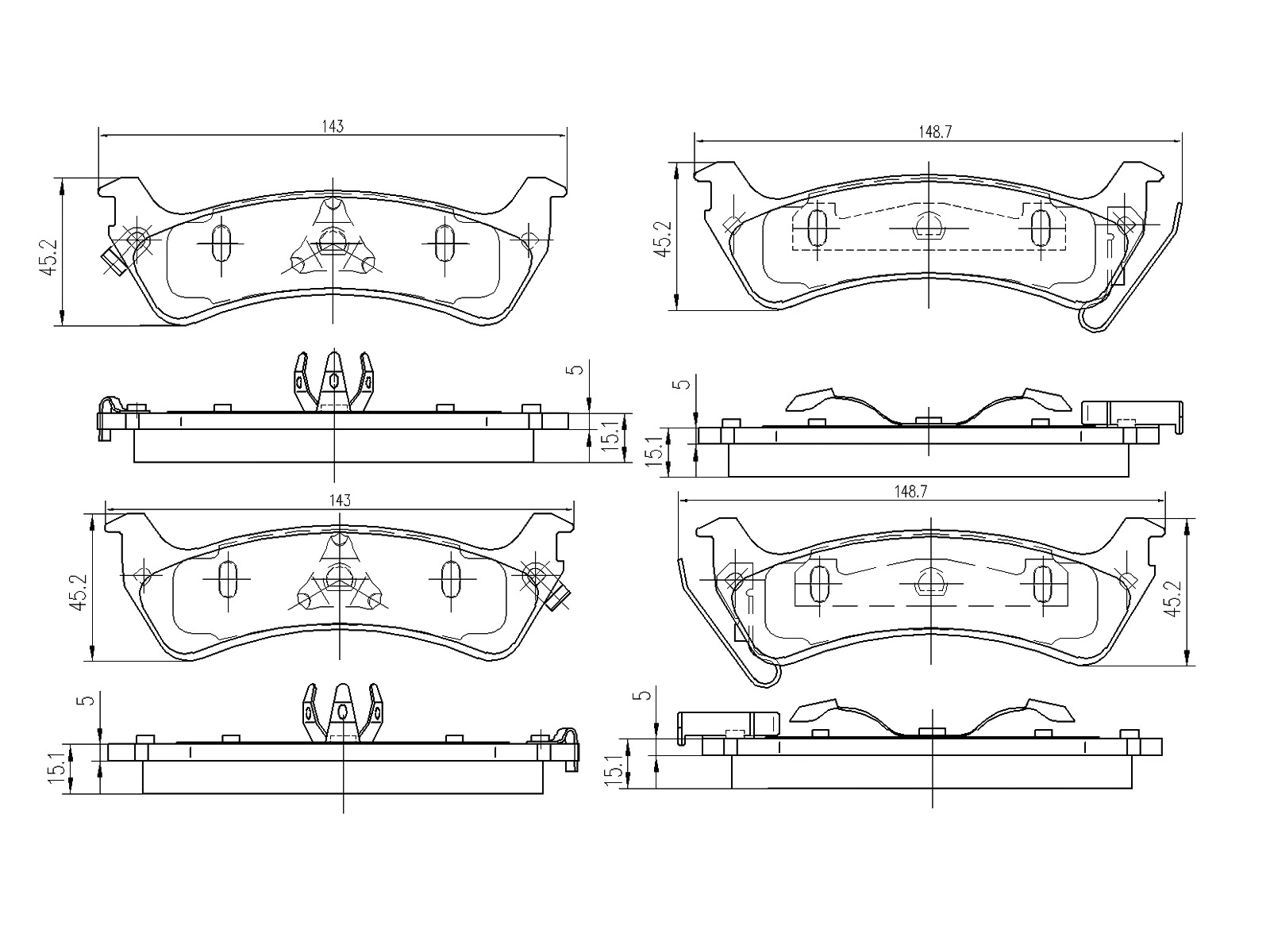 Brake Pad Set, disc brake (AZMT-44-022-1145)