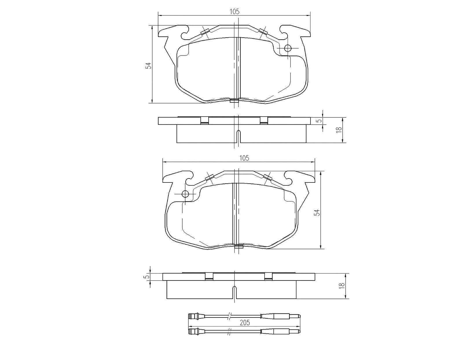 Brake Pad Set, disc brake (AZMT-44-022-1287)