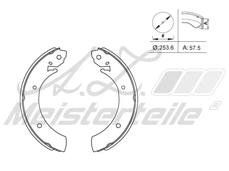 Brake Shoe Set (AZMT-44-026-1436)