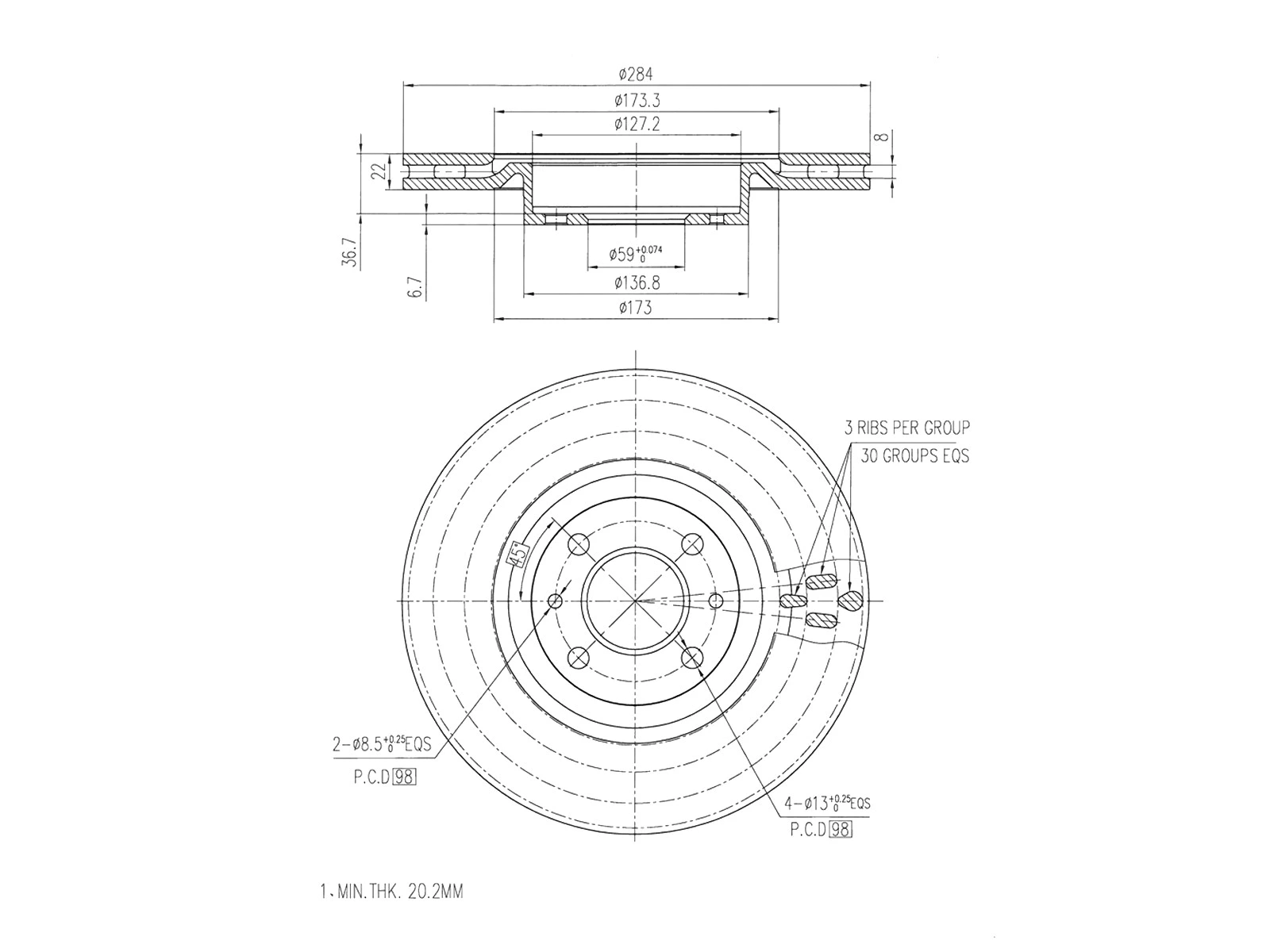 Brake Disc (AZMT-44-024-1419)