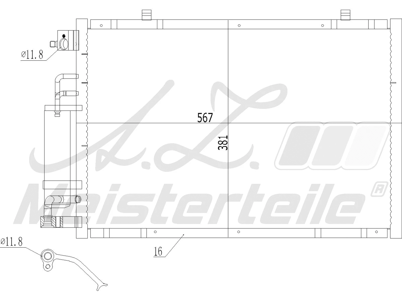 Condenser, air conditioning (AZMT-45-030-1405)