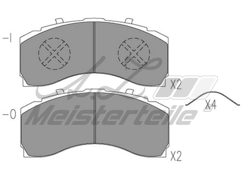 Brake Pad Set, disc brake (AZMT-44-022-2456)