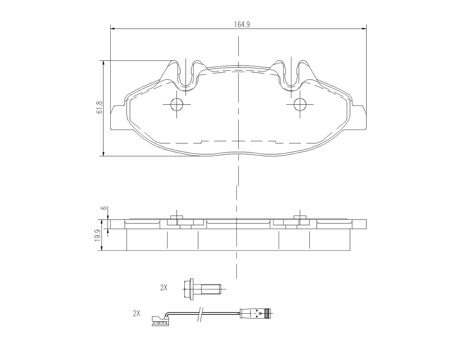 Brake Pad Set, disc brake (AZMT-44-022-1452)