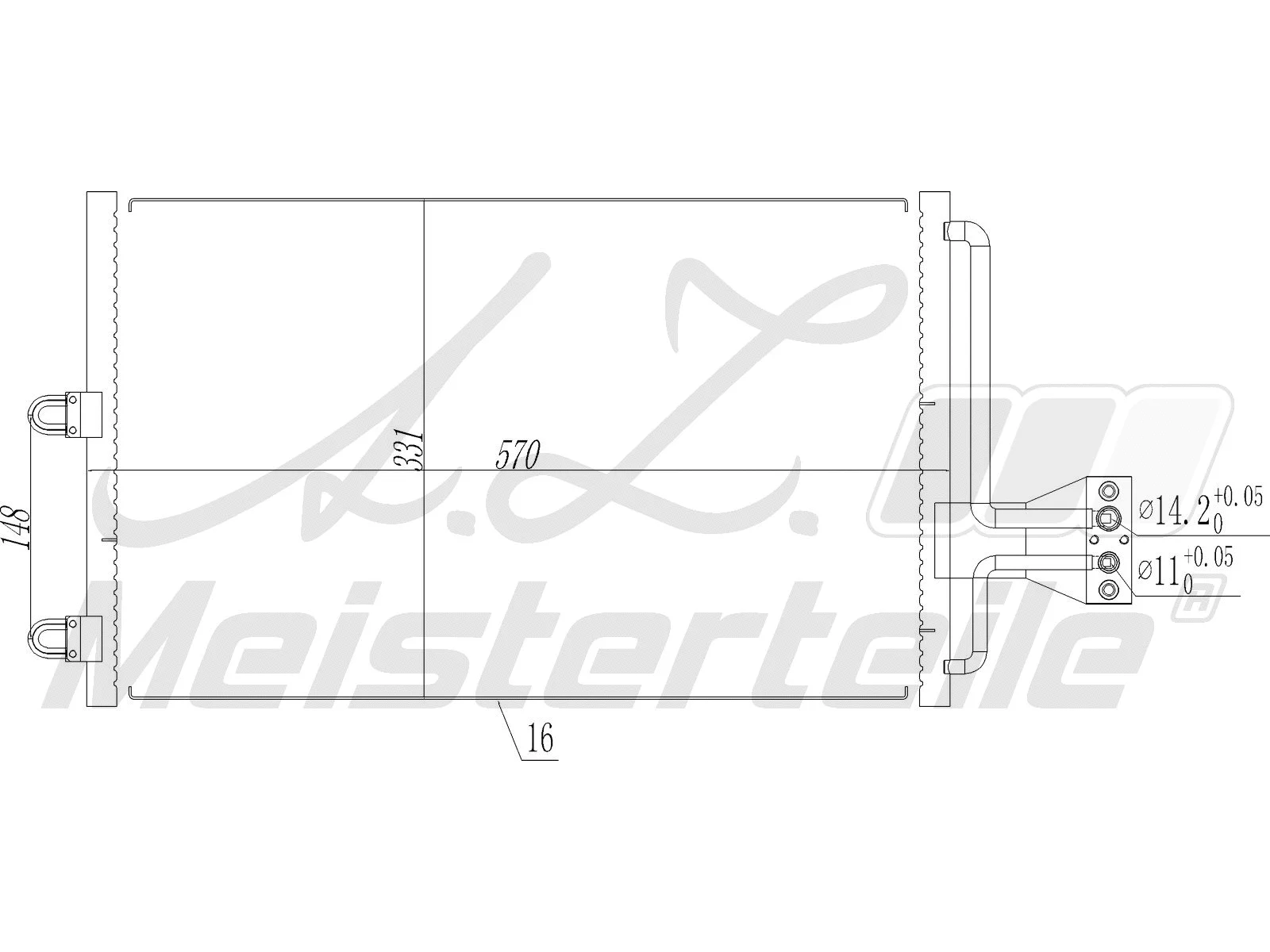 Condenser, air conditioning (AZMT-45-030-1577)