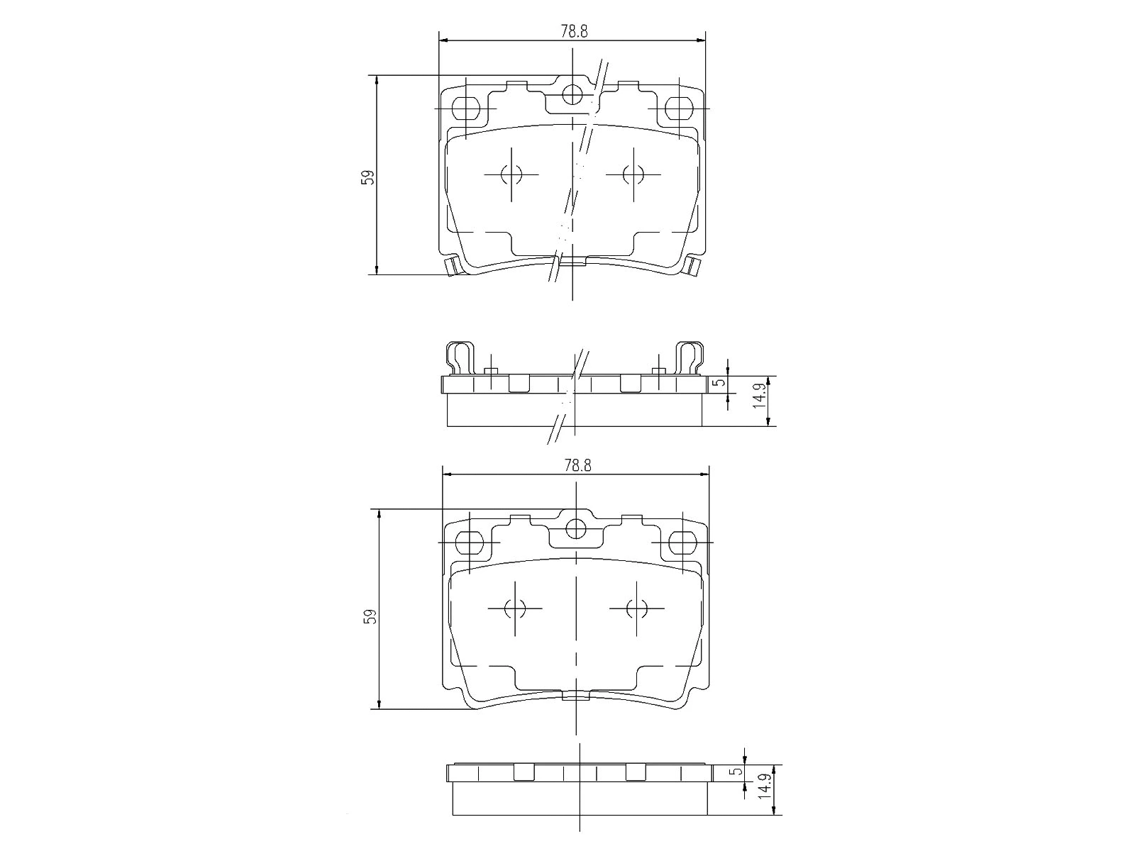 Brake Pad Set, disc brake (AZMT-44-022-1151)