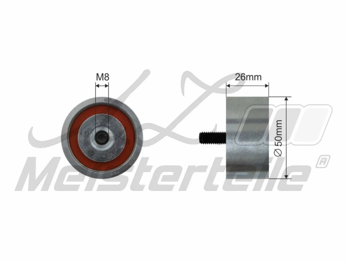 Deflection/Guide Pulley, V-ribbed belt