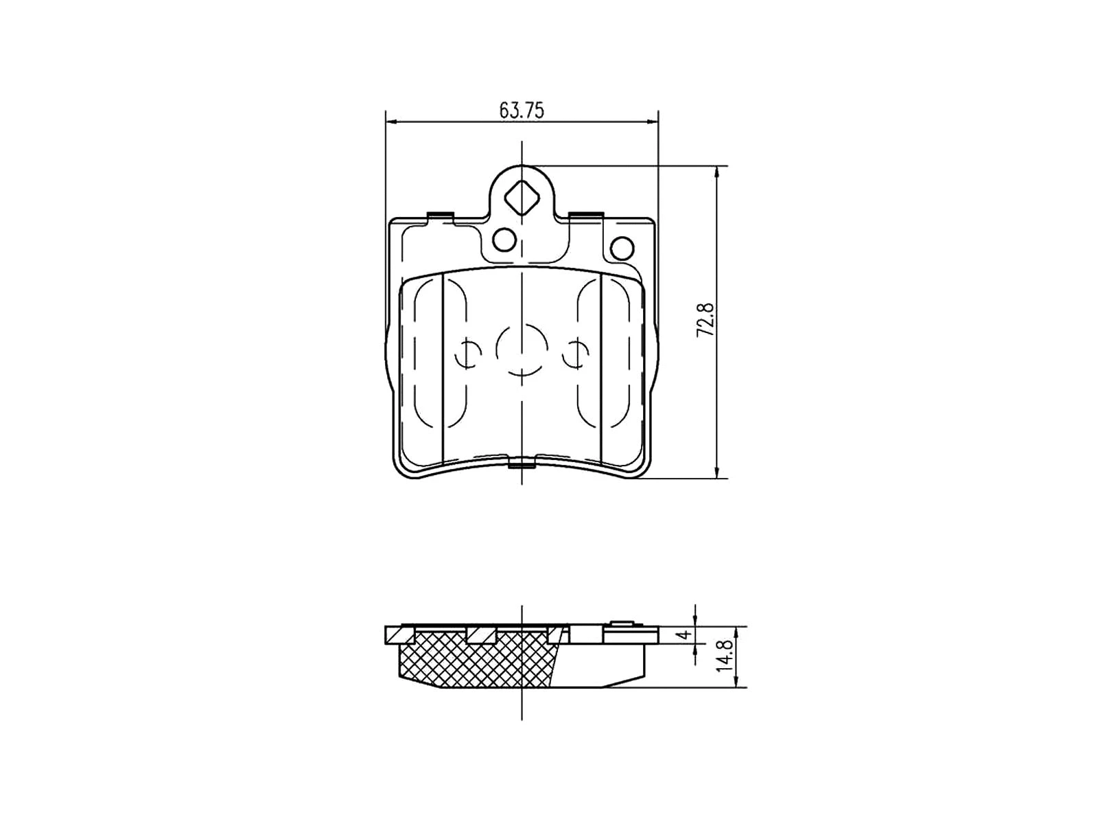 Brake Pad Set, disc brake (AZMT-44-022-1055)