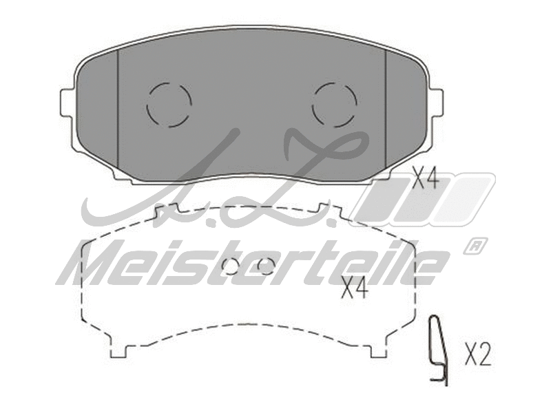Brake Pad Set, disc brake (AZMT-44-022-1585)