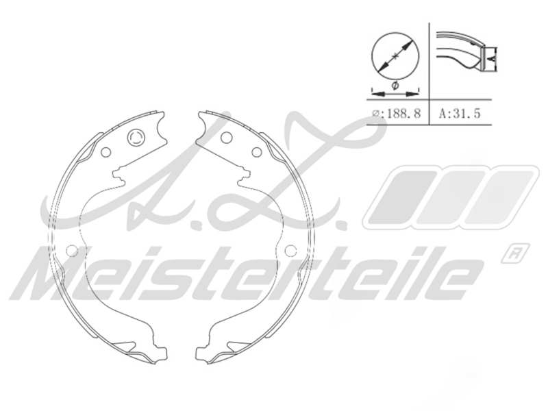 Brake Shoe Set (AZMT-44-026-1173)