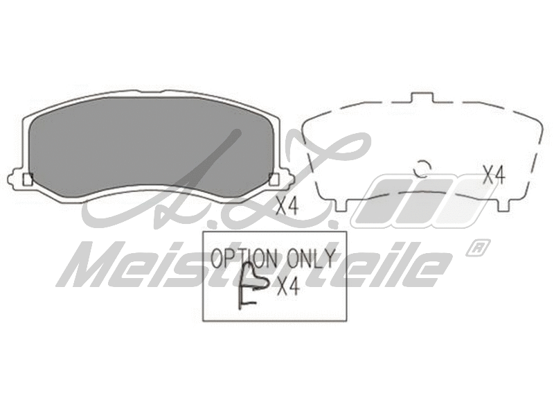 Brake Pad Set, disc brake (AZMT-44-022-1782)