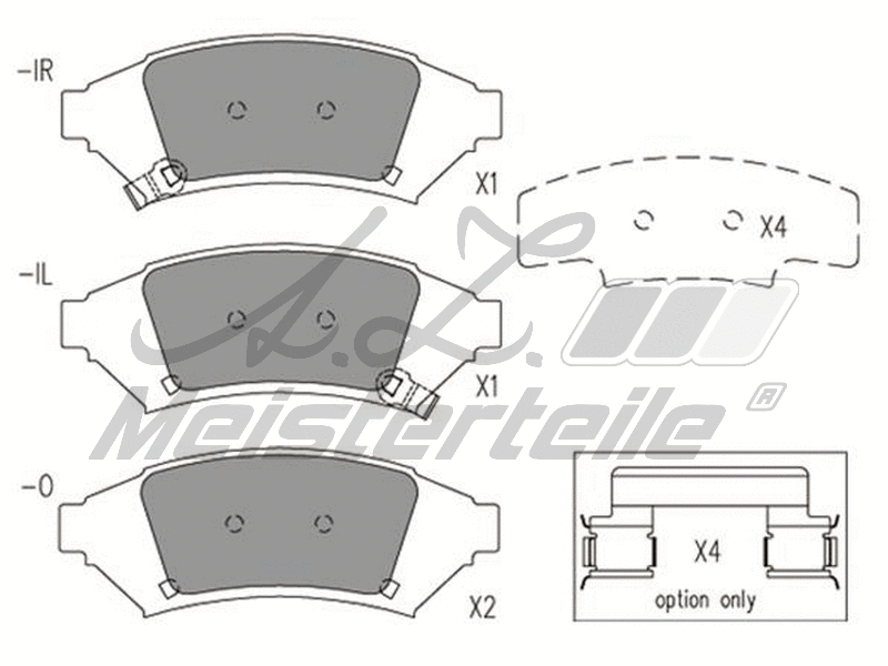 Brake Pad Set, disc brake (AZMT-44-022-2521)