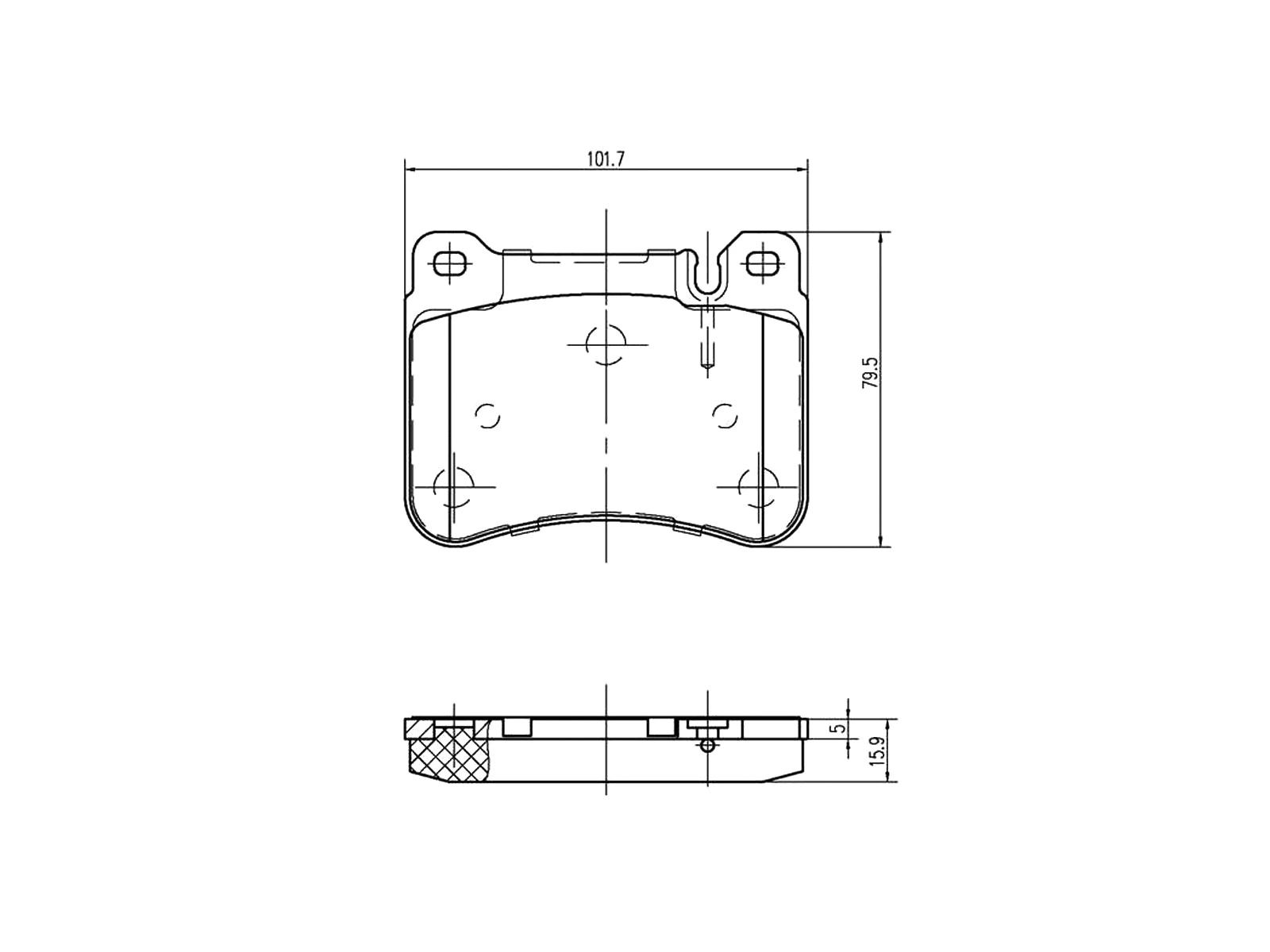 Brake Pad Set, disc brake (AZMT-44-022-1249)