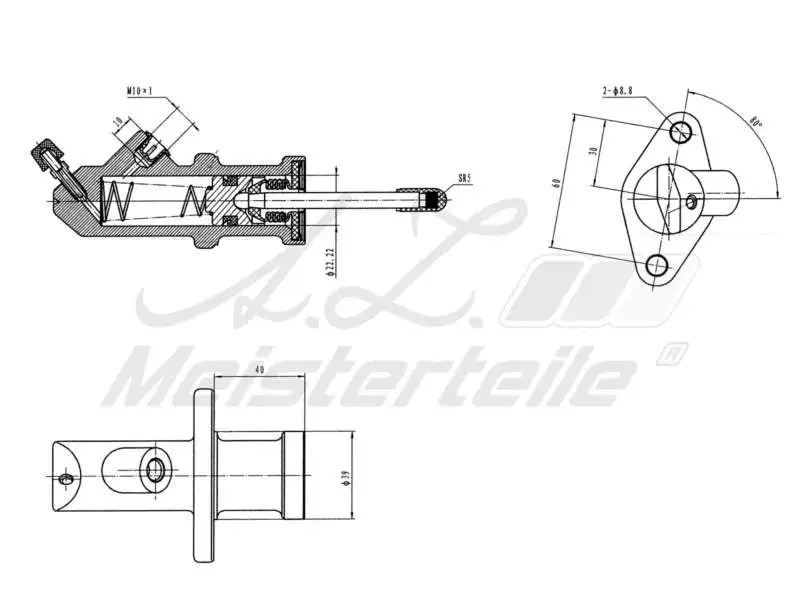 Slave Cylinder, clutch (AZMT-47-031-1018)