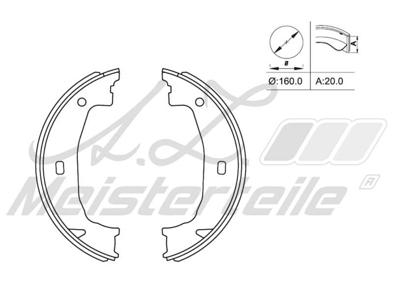 Brake Shoe Set (AZMT-44-026-1014)