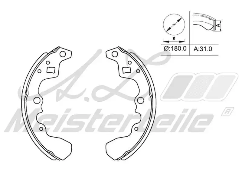 Brake Shoe Set (AZMT-44-026-1121)