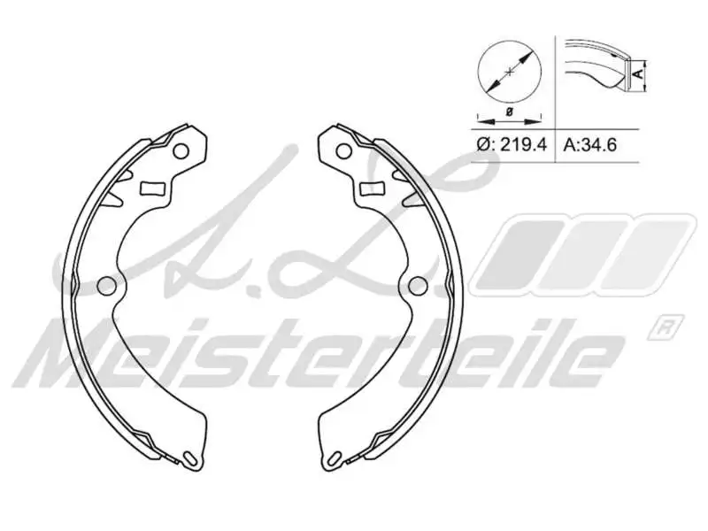 Brake Shoe Set (AZMT-44-026-1112)