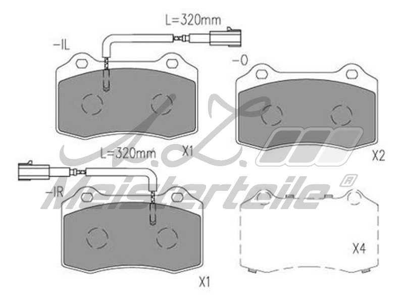 Brake Pad Set, disc brake (AZMT-44-022-1826)