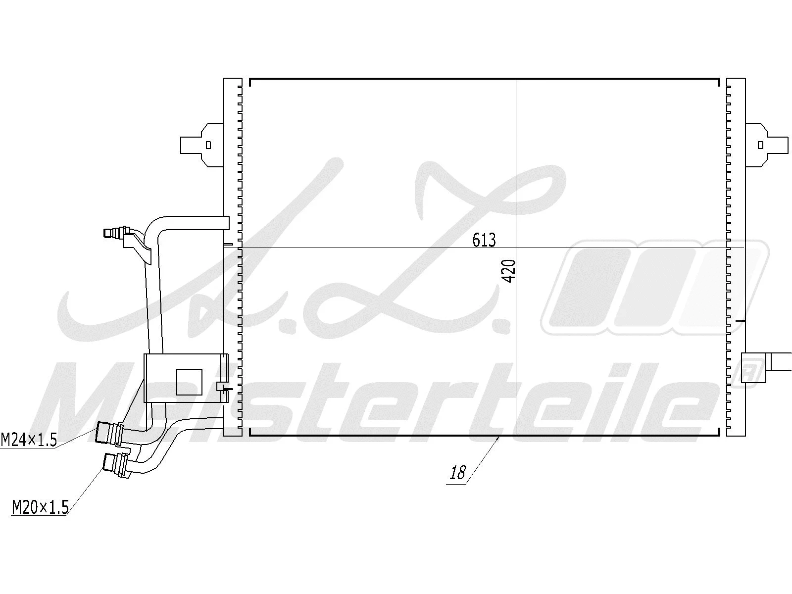 Condenser, air conditioning (AZMT-45-030-1104)