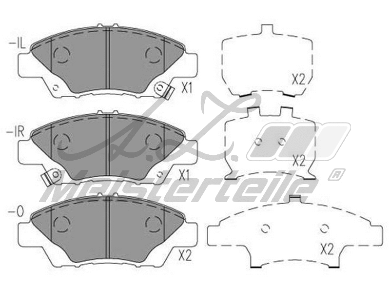 Brake Pad Set, disc brake (AZMT-44-022-2637)