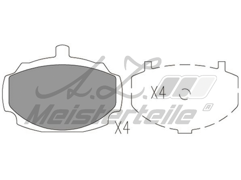 Brake Pad Set, disc brake (AZMT-44-022-2289)