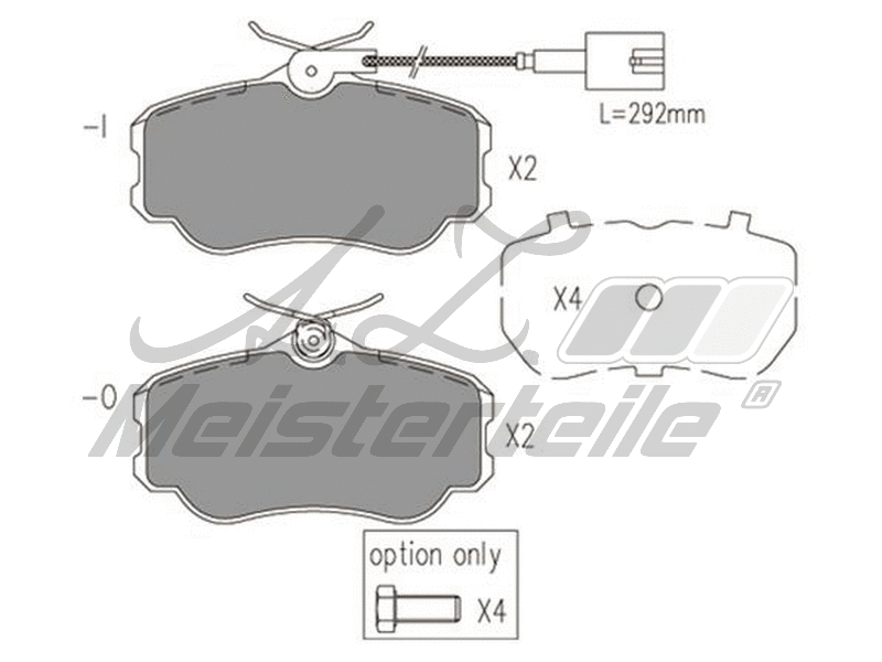 Brake Pad Set, disc brake (AZMT-44-022-2133)