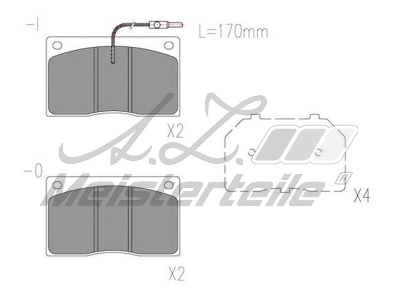 Brake Pad Set, disc brake (AZMT-44-022-1725)