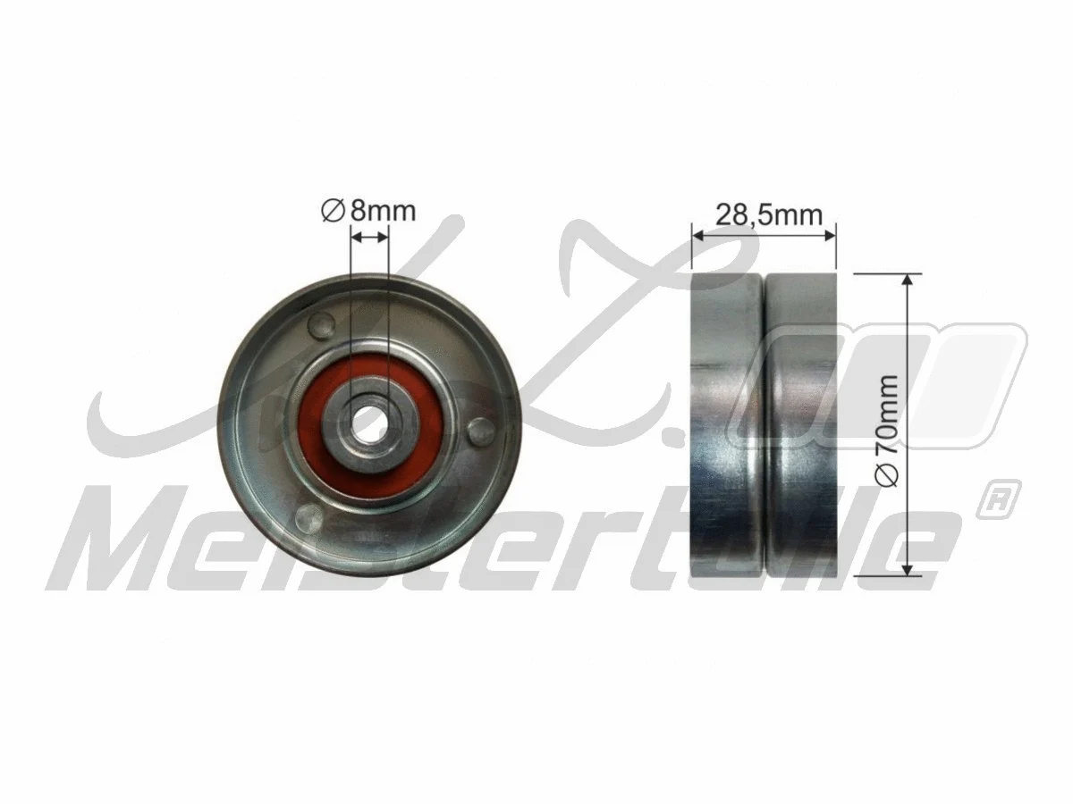 Deflection/Guide Pulley, V-ribbed belt