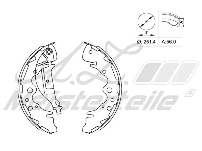 Brake Shoe Set (AZMT-44-026-1404)