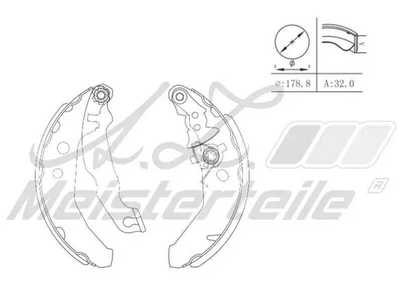 Brake Shoe Set (AZMT-44-026-1200)