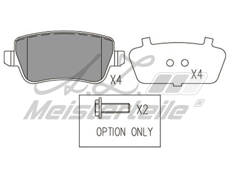 Brake Pad Set, disc brake (AZMT-44-022-2187)