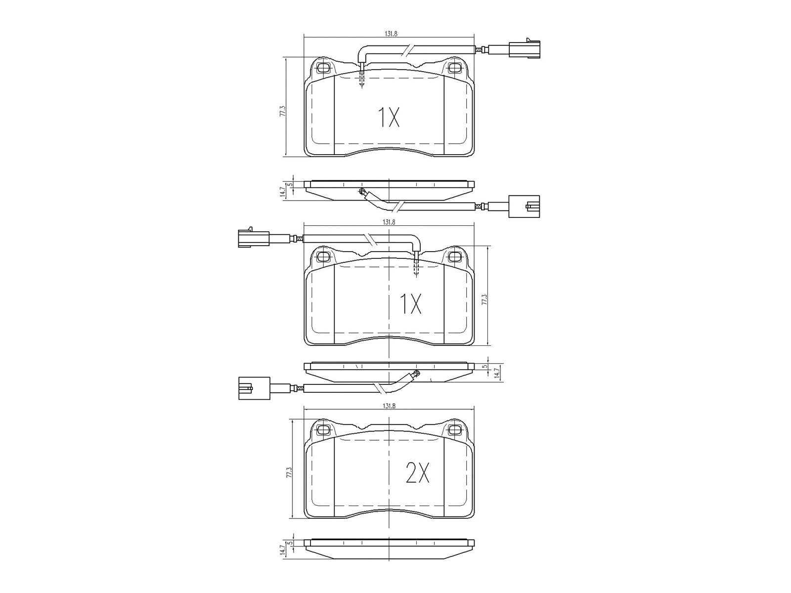 Brake Pad Set, disc brake (AZMT-44-022-1063)