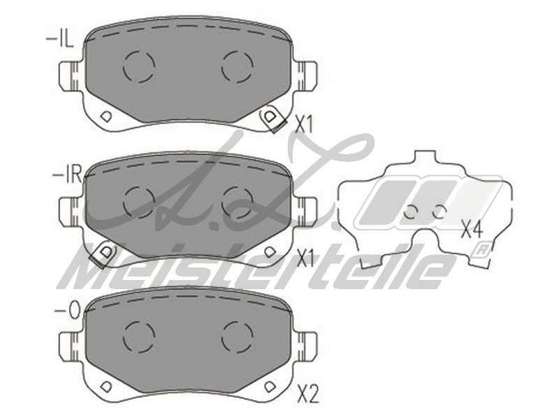 Brake Pad Set, disc brake (AZMT-44-022-2338)