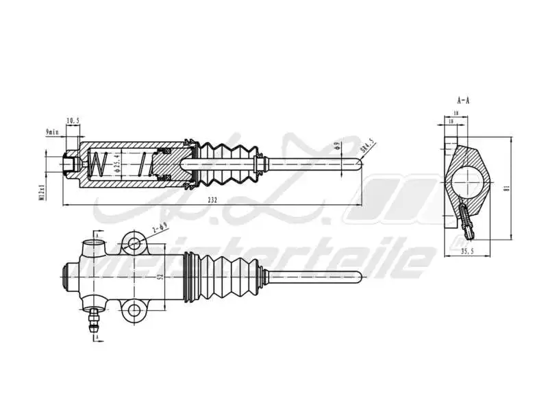 Slave Cylinder, clutch (AZMT-47-031-1041)