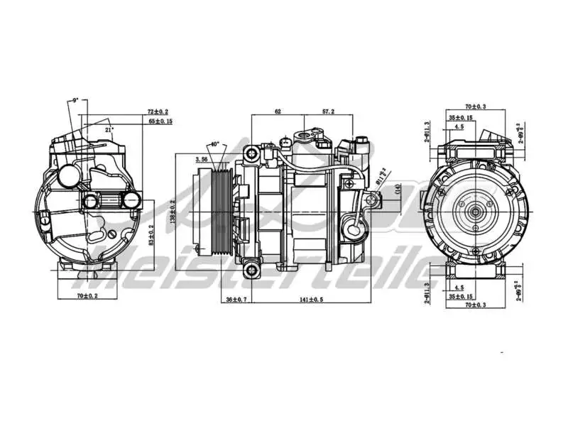 Compressor, air conditioning (AZMT-45-041-1041)
