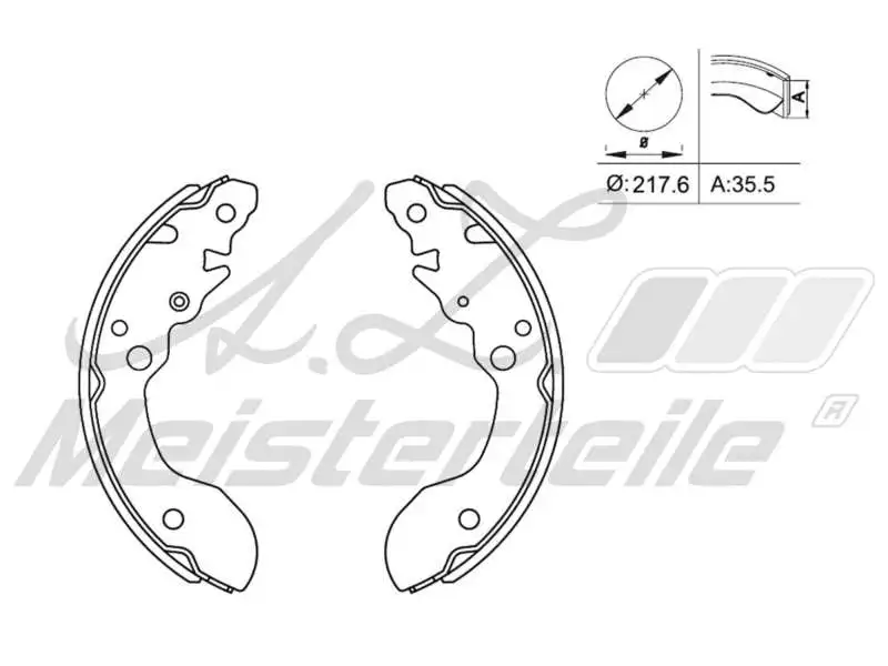 Brake Shoe Set (AZMT-44-026-1155)