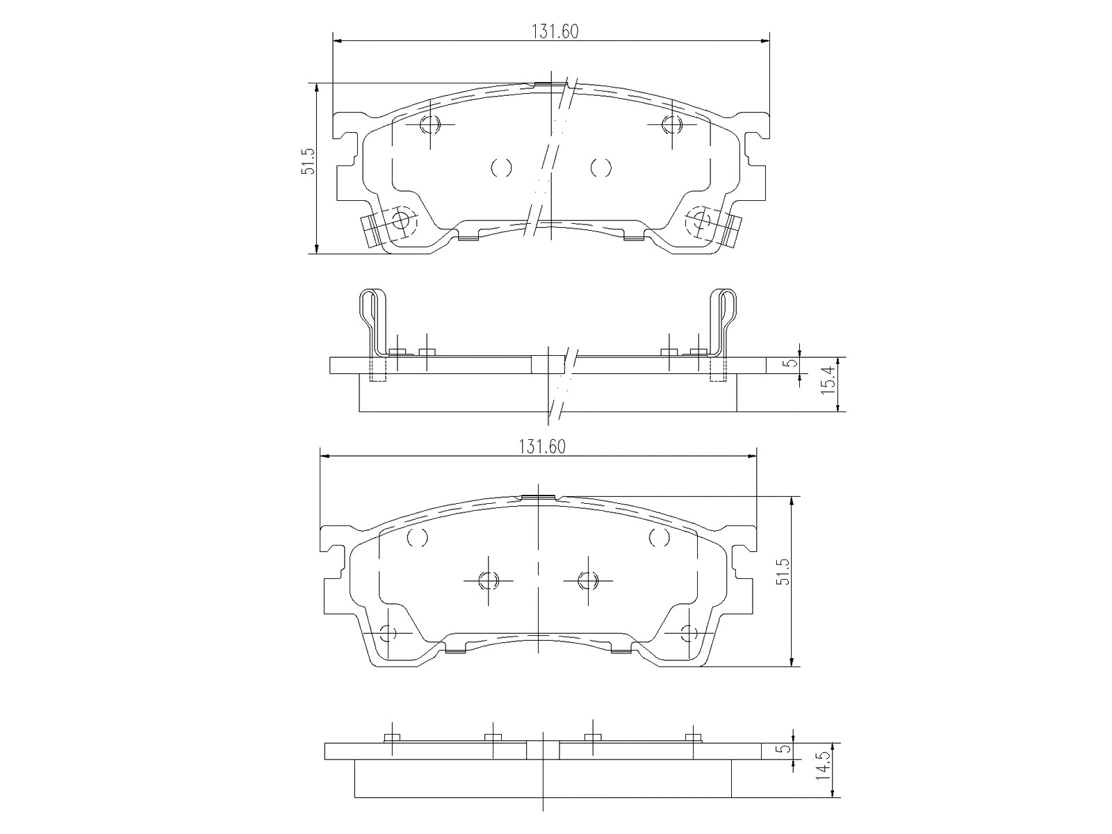 Brake Pad Set, disc brake (AZMT-44-022-1431)