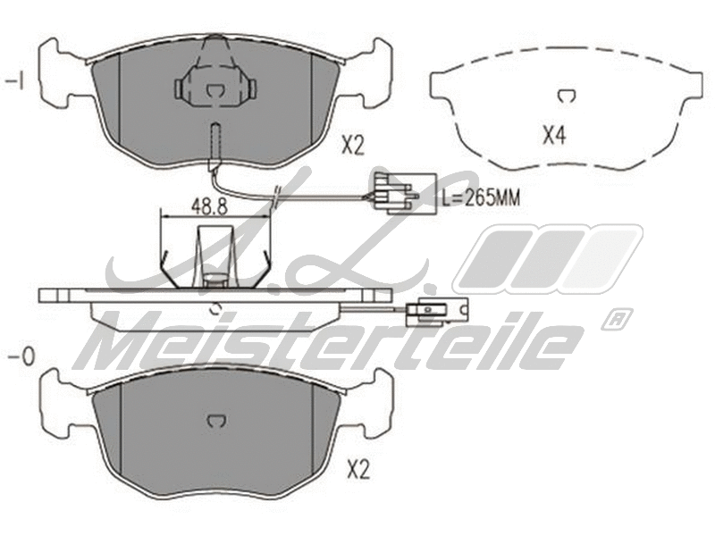 Brake Pad Set, disc brake (AZMT-44-022-2147)