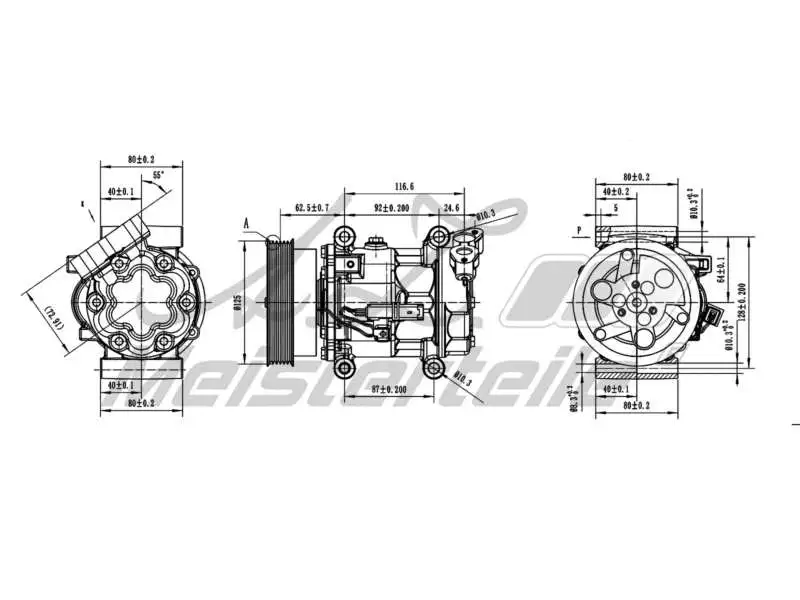 Compressor, air conditioning (AZMT-45-041-1095)