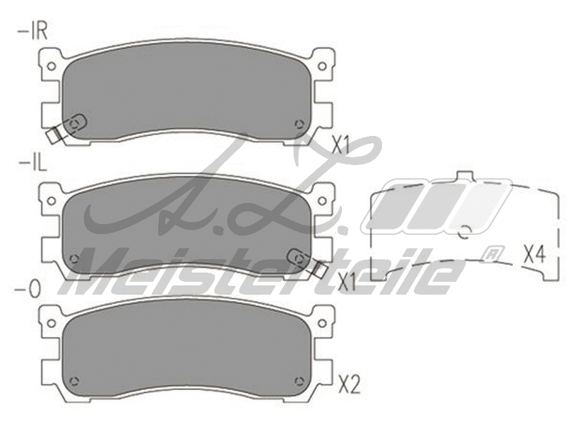 Brake Pad Set, disc brake (AZMT-44-022-2273)