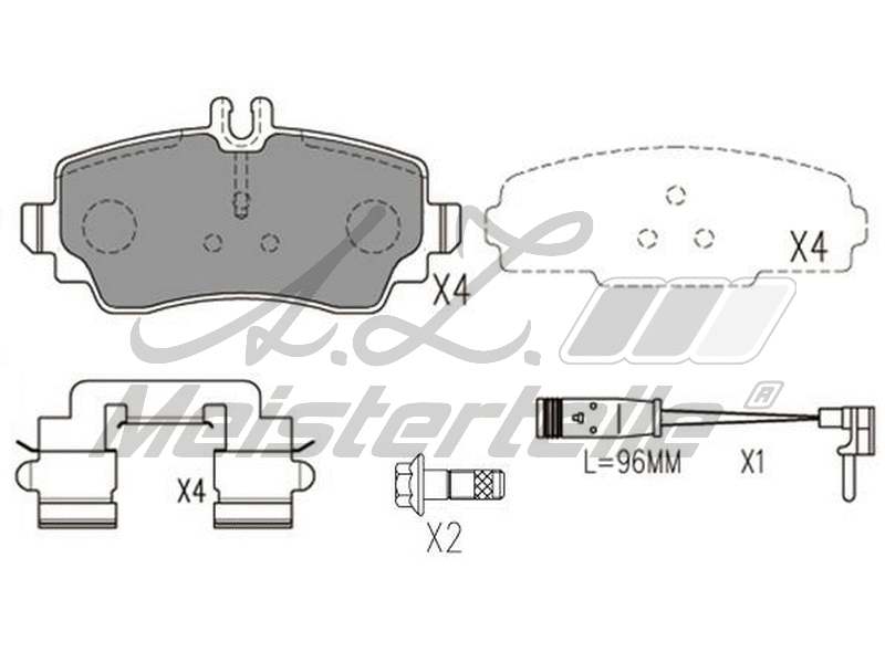 Brake Pad Set, disc brake (AZMT-44-022-1578)