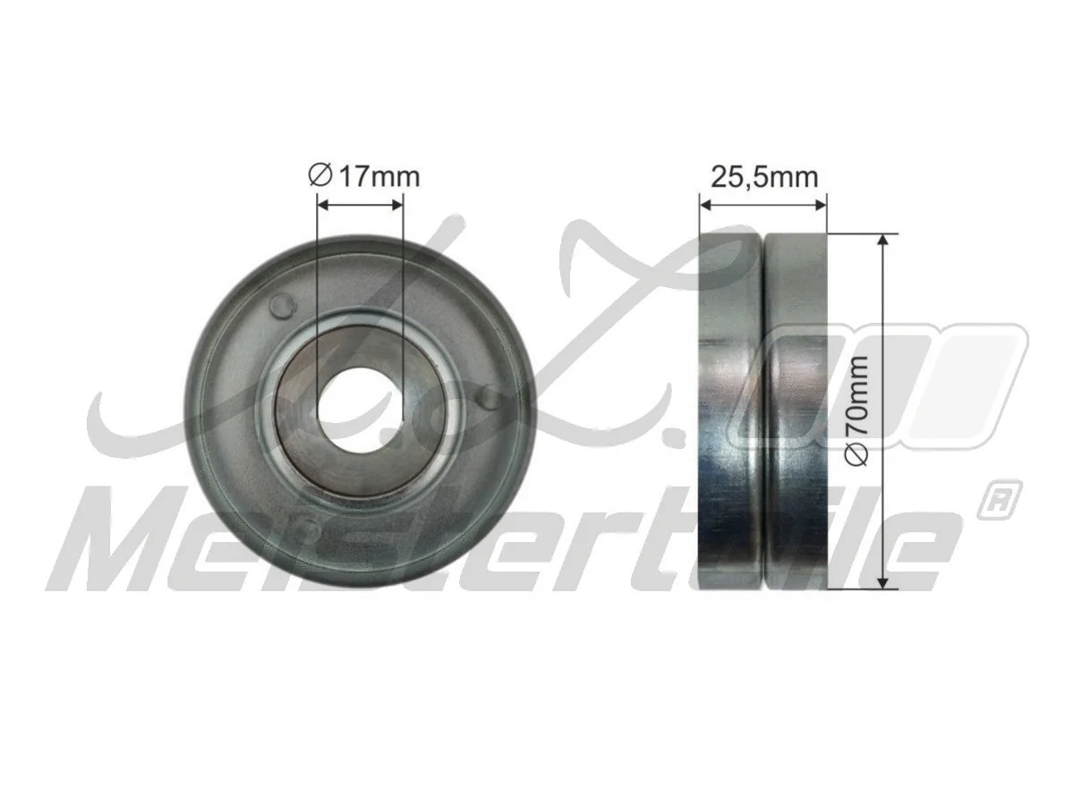 Deflection/Guide Pulley, V-ribbed belt