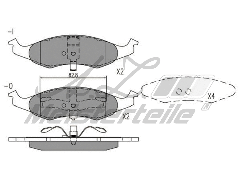 Brake Pad Set, disc brake (AZMT-44-022-2328)