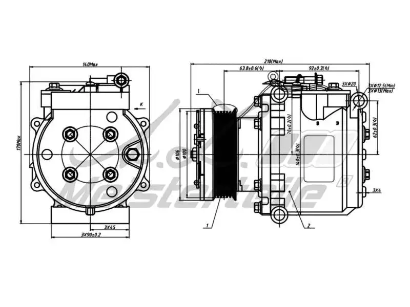 Compressor, air conditioning (AZMT-45-041-1044)
