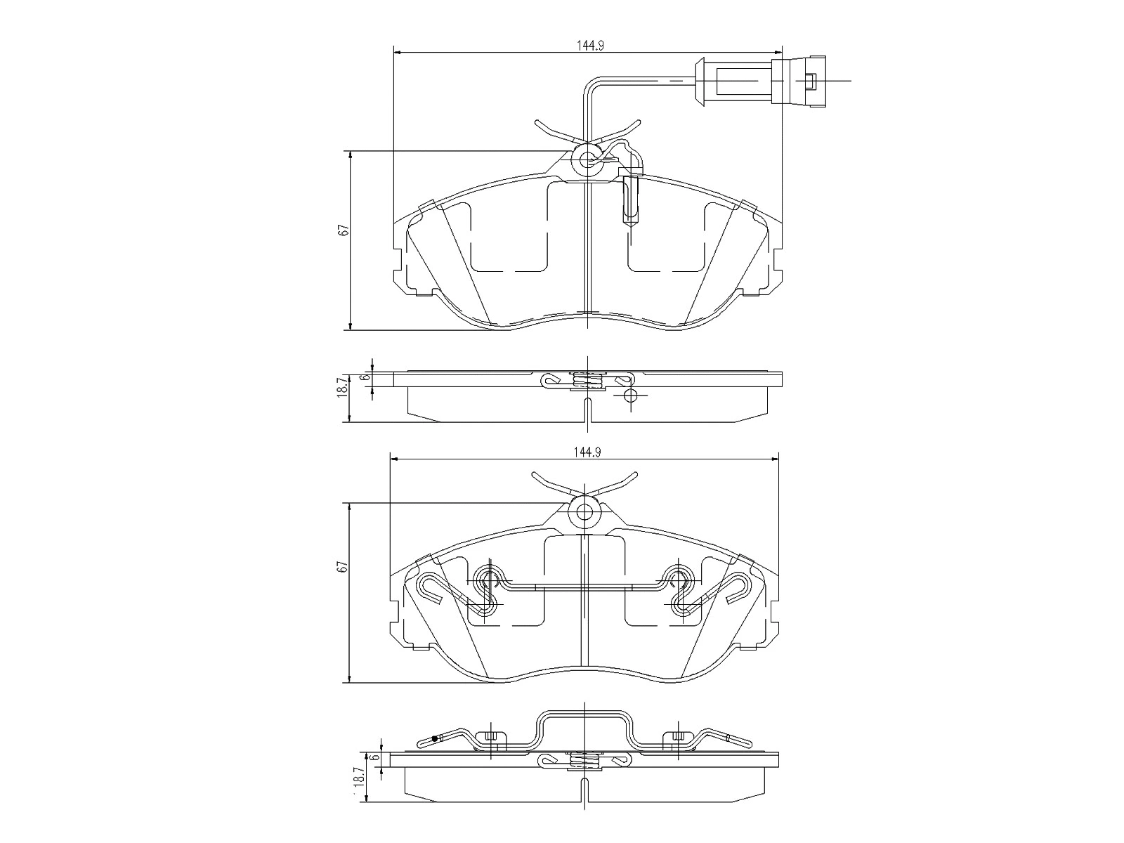 Brake Pad Set, disc brake (AZMT-44-022-1364)