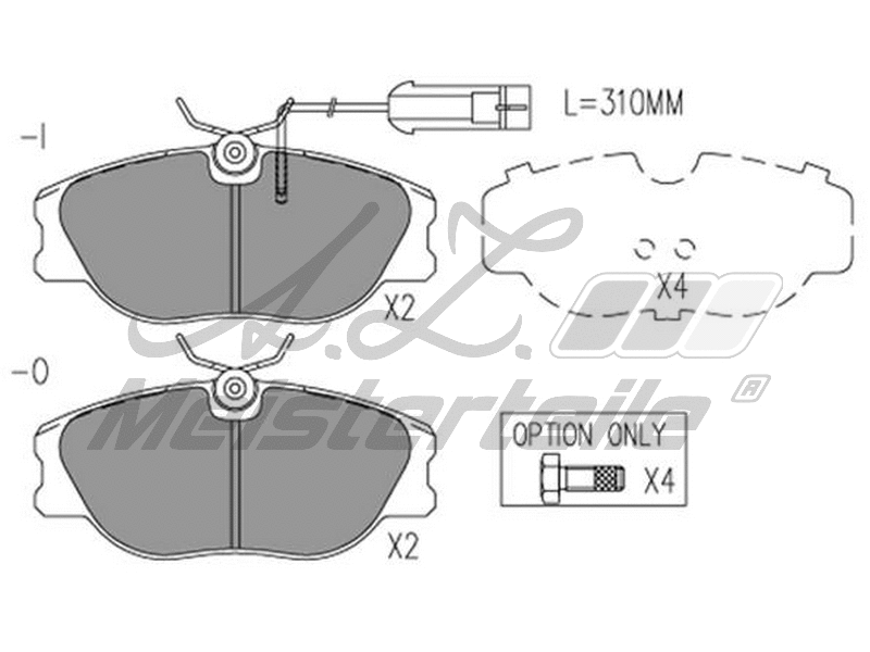 Brake Pad Set, disc brake (AZMT-44-022-2126)