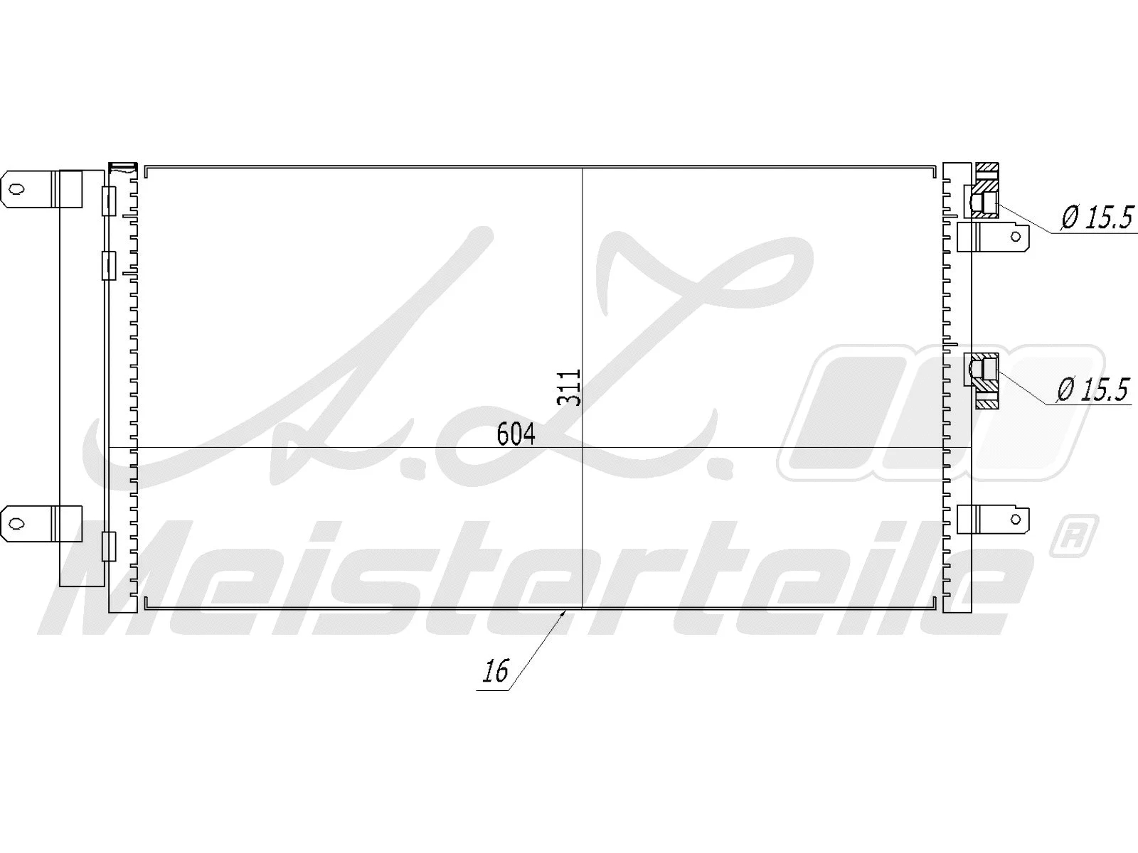 Condenser, air conditioning (AZMT-45-030-1329)